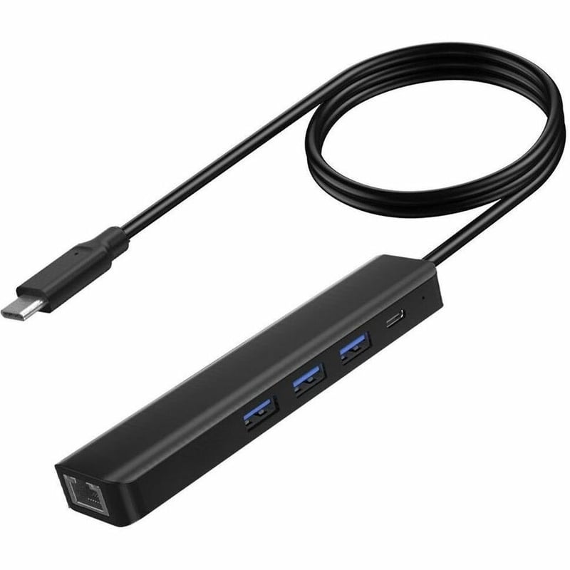 USB C DOCK TRIPLE 3 X USB3.0 1 X GIGABIT 10/100/1000 100W PD - Thumbnail 2