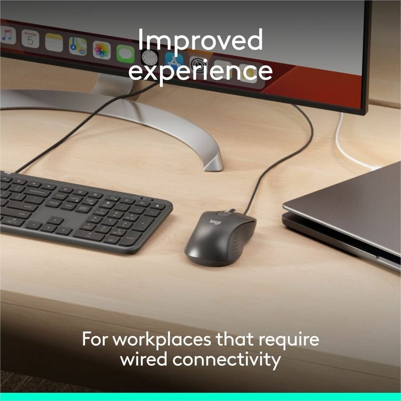 SIGNATURE WIRED M520 MOUSE FOR BUSINESS (GRAPHITE) - BROWN BOX - Thumbnail 2
