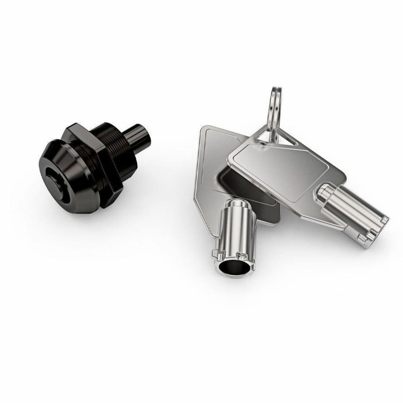 KEYED ALIKE CYLINDER & KEYS #25EC BLACK