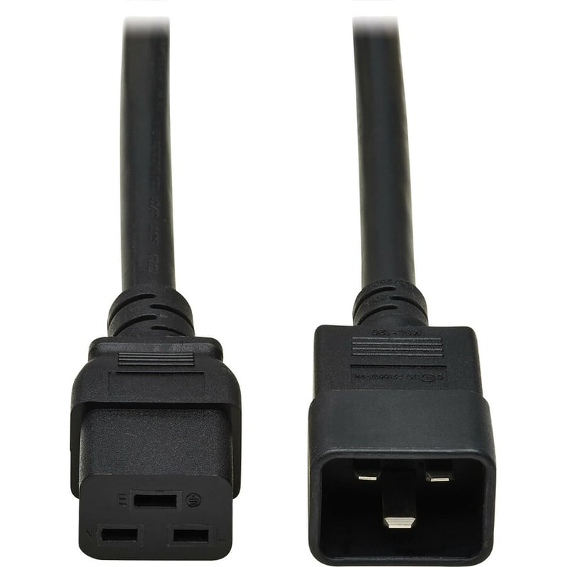 Eaton Tripp Lite Series Power Extension Cord, C19 to C20 - Heavy-Duty, 20A, 250V, 12 AWG, 15 ft. (4.6 m), Black - Thumbnail 5