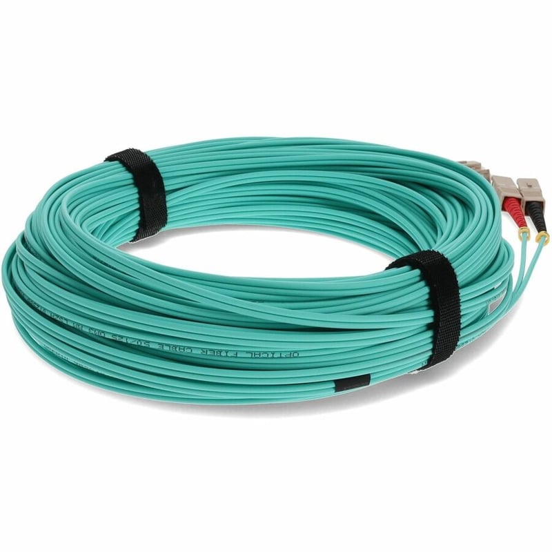 AddOn 15m SC to SC Aqua OM3 Duplex OFNR (Riser-Rated) Fiber Patch Cable - Thumbnail 5