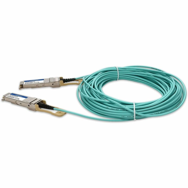 AddOn Mellanox® MFS1S00-H040V Compatible TAA 200GBase-AOC QSFP56 DSP Active Optical Cable (850nm, MMF, 40m) - Thumbnail 2