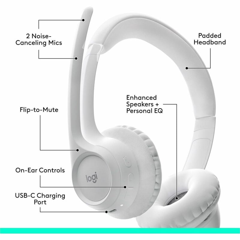 ZONE 300 OFF-WHITE WRLS HEADSET - Thumbnail 3