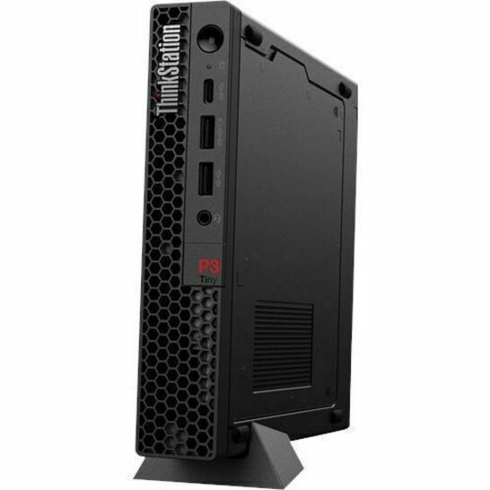 Lenovo ThinkStation P3 30H0000YUS Workstation - 1 Core i5 13th Gen i5-13500T - vPro Technology - 32 GB - 1 TB SSD - Tiny - Black - Thumbnail 3
