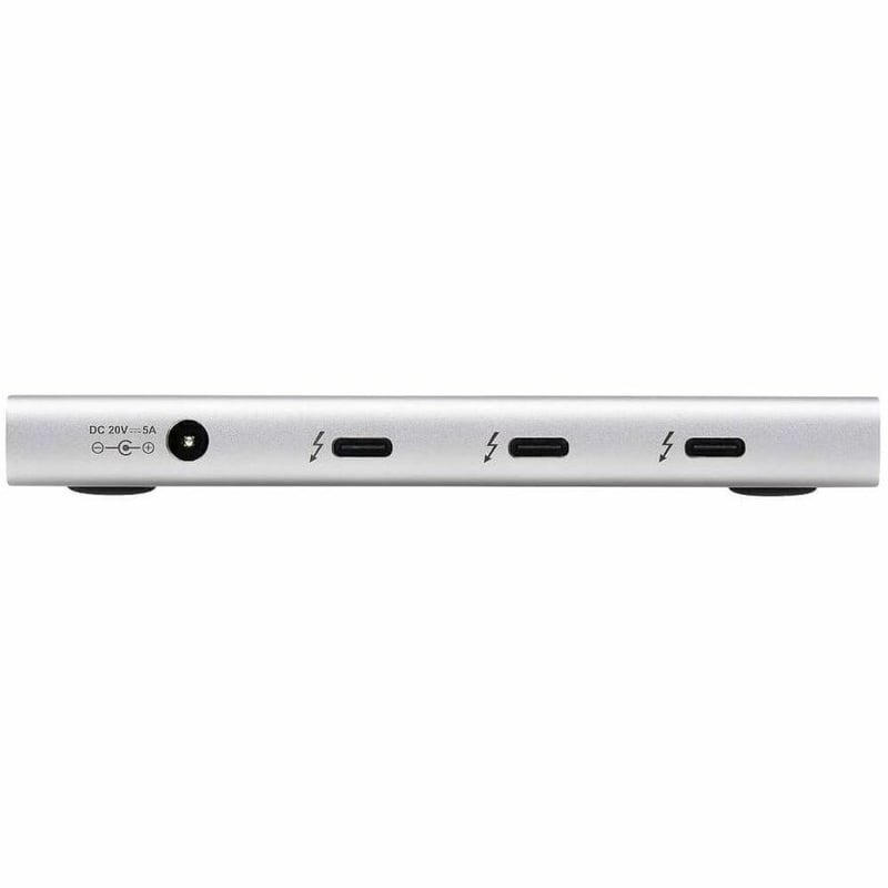 Tripp Lite by Eaton 4-Port Thunderbolt 4 Hub - 8K 2x 4K 60 Hz USB 3.2 Gen 2 USB-A Port 100W Charging Gray - Thumbnail 2