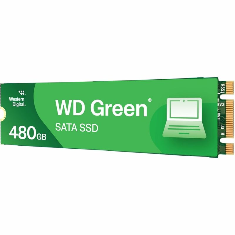 WD Green WDS480G3G0B 480 GB Solid State Drive - M.2 2280 Internal - SATA (SATA/600) - Thumbnail 2