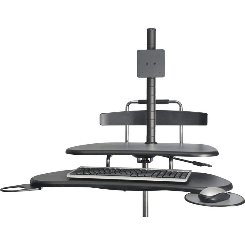 Kantek Mobile Height Adjustable Computer Workstation w/ LCD Mount - Thumbnail 1