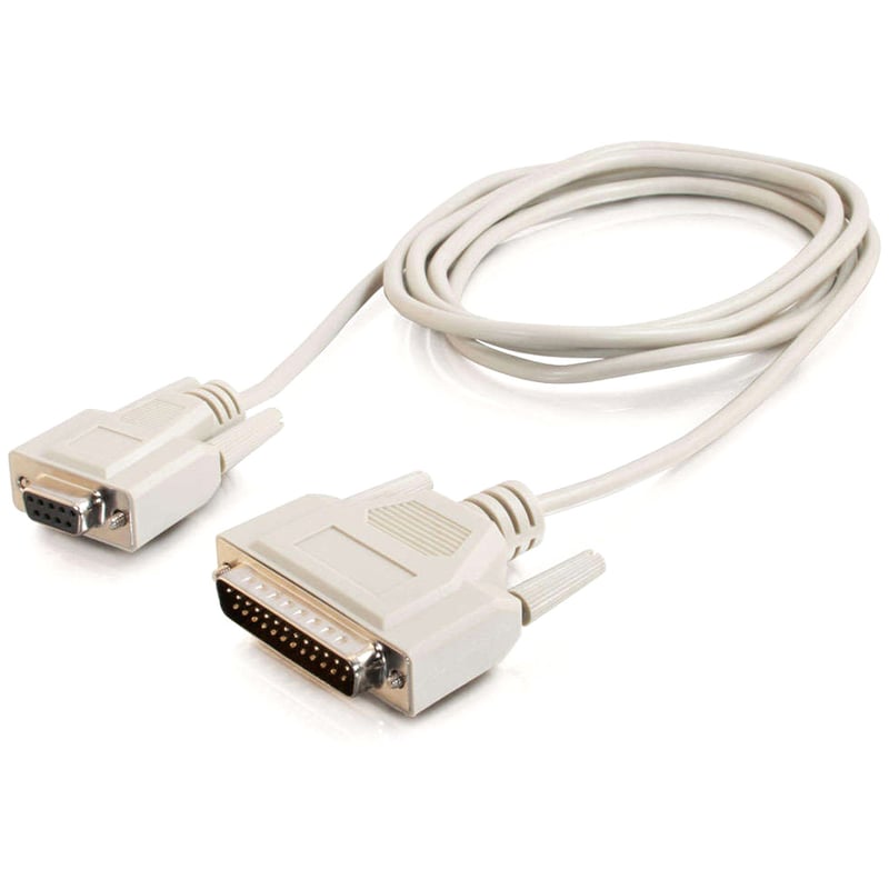 C2G 6ft DB9 Female to DB25 Male Modem Cable - Thumbnail 2