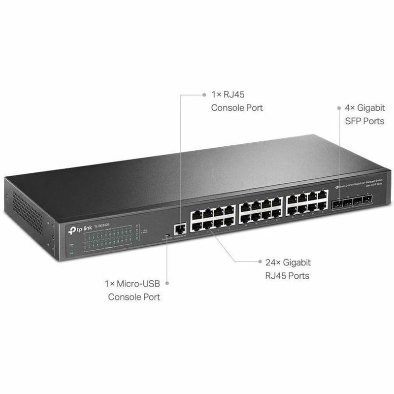 OMADA 24PORT L2+ MANAGED SWITCH OMADA 24-PORT L2+ MANAGED SWITCH - Thumbnail 2
