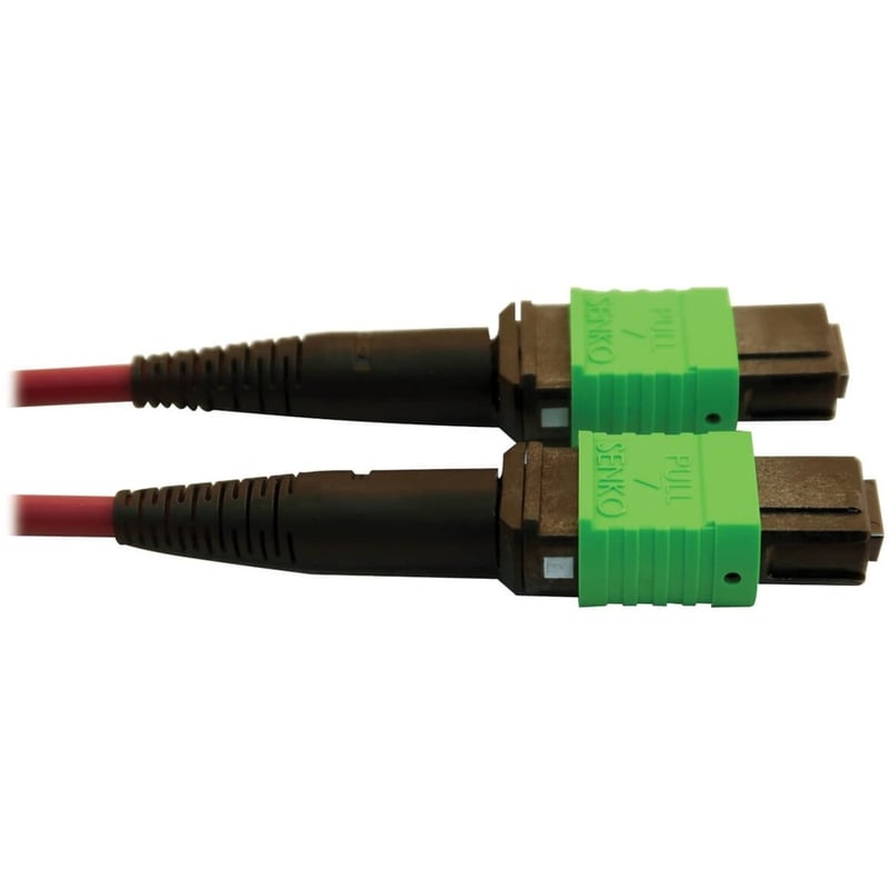 Eaton Tripp Lite Series 400G Multimode 50/125 OM4 Plenum-Rated Fiber Optic Cable, 16F MTP/MPO-APC (F/F), Magenta, 3 m - Thumbnail 3