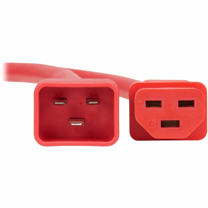 POWER CORD C20 C21 HEAVY-DUTY 20A 250V 12 AWG 5FT RED - Thumbnail 3