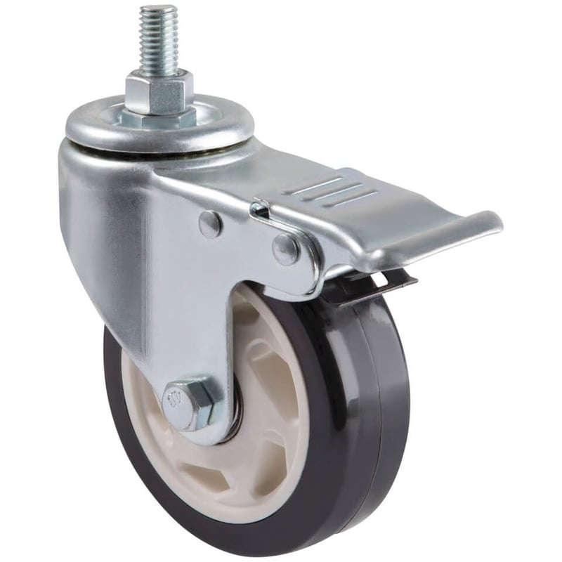 Tripp Lite by Eaton Locking Caster Kit for Rolling TV/Monitor Carts - Heavy Duty Swivel 4 in. Diameter 4 Casters - Thumbnail 1