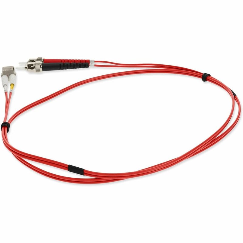 AddOn 5m ST to LC Red OM1 Duplex OFNR (Riser-Rated) TAA MMF Fiber Patch Cable - Thumbnail 3