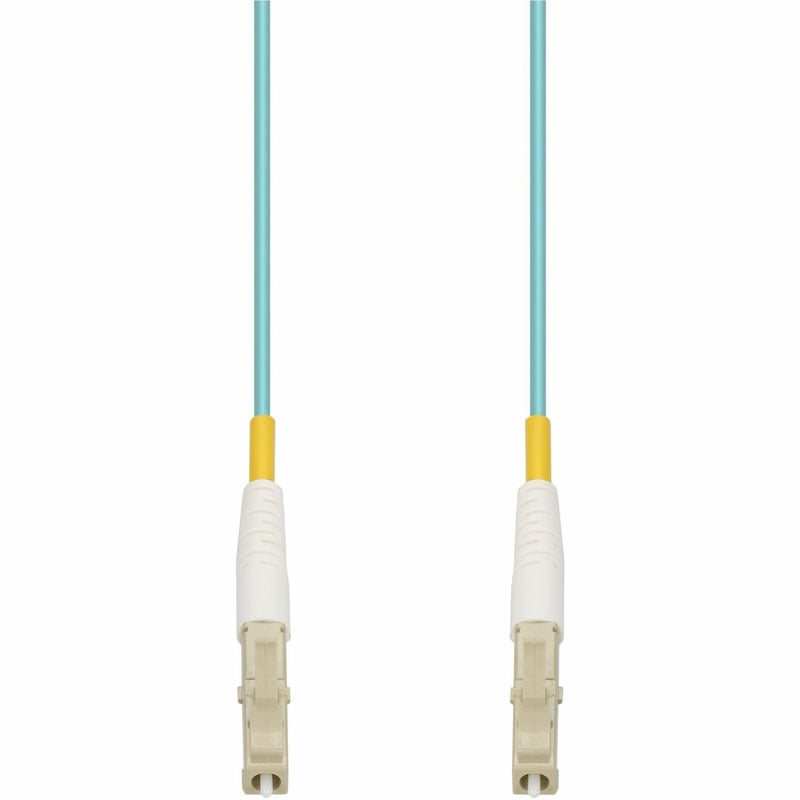 AddOn 10m LC to LC Aqua OM4 Simplex OFNR (Riser-Rated) Fiber Patch Cable - Thumbnail 1
