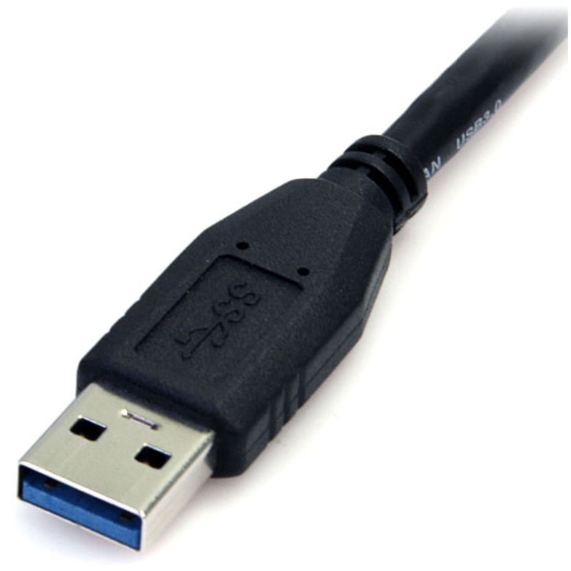 StarTech.com 0.5m (1.5ft) Black SuperSpeed USB 3.0 (5Gbps) Cable A to Micro B - M/M - Thumbnail 3