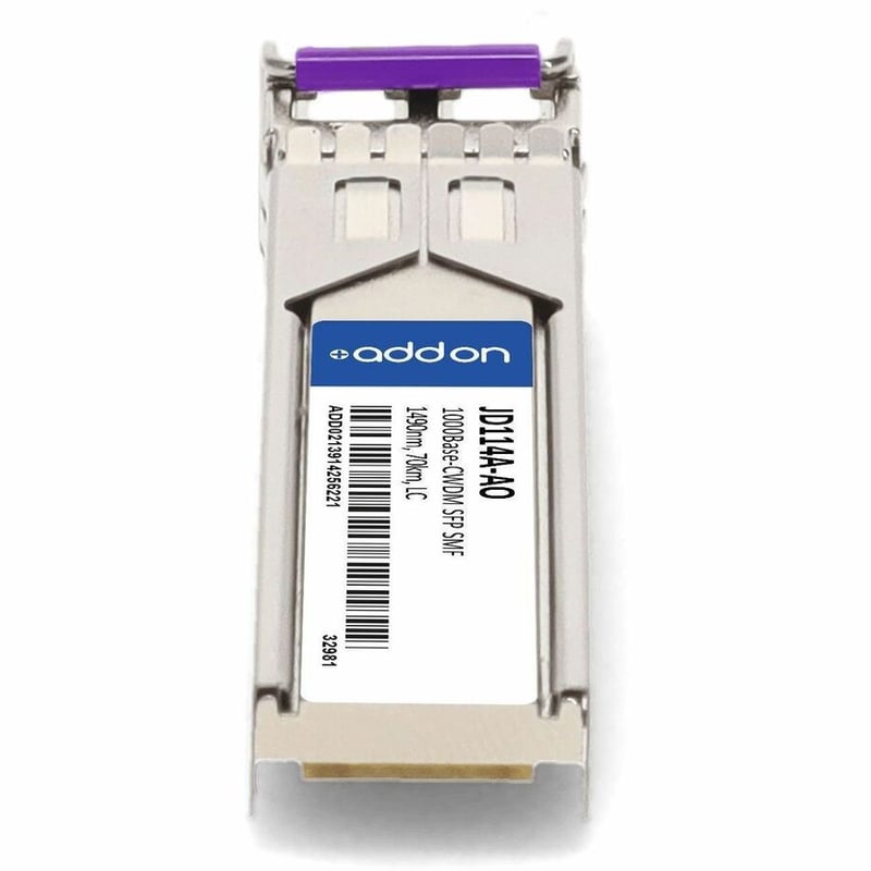 AddOn HP® JD114A Compatible TAA Compliant 1000Base-CWDM SFP Transceiver (SMF, 1490nm, 70km, LC) - Thumbnail 4