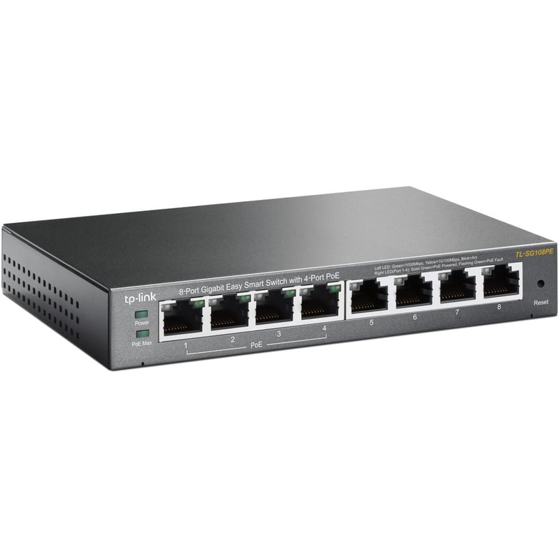 TP-Link TL-SG108PE - 8-Port Gigabit Easy Smart Switch with 4-Port PoE - Thumbnail 2