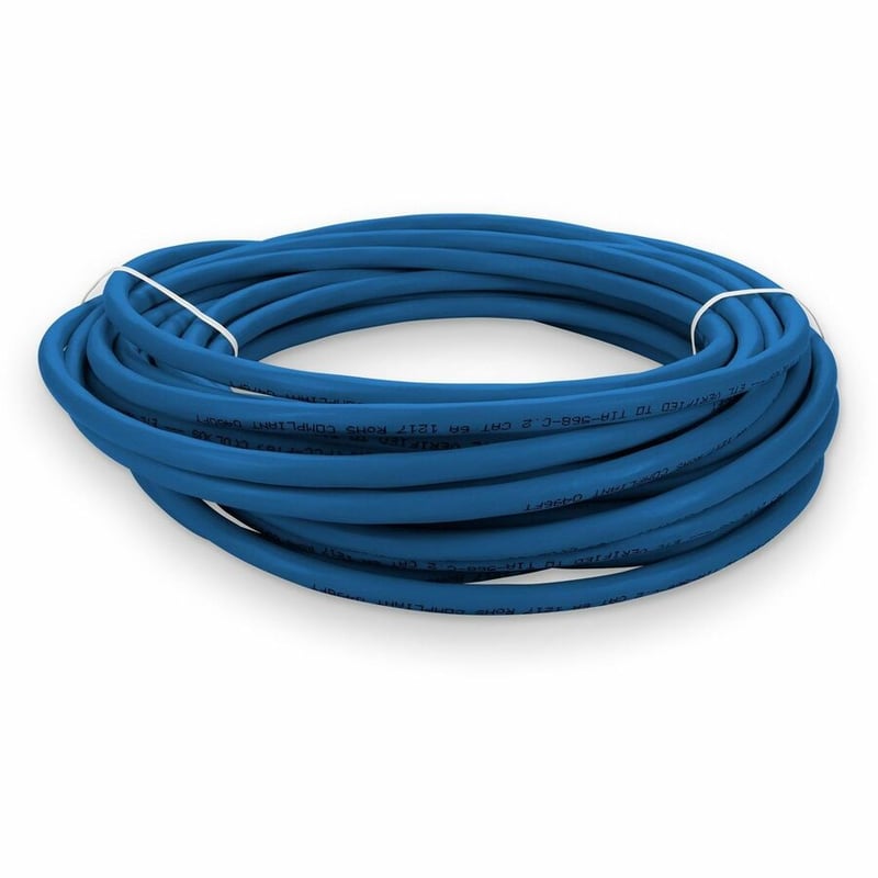 AddOn 15ft Blue CAT 6A Plenum-Rated Ethernet Cable Snagless Bubble Boot RJ-45 M/M - Thumbnail 4