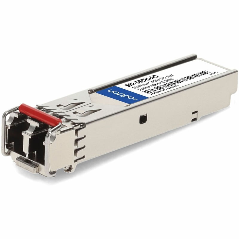 AddOn Rad® SFP-59DH Compatible TAA 1000Base-CWDM SFP Transceiver (SMF, 1590nm, 80km, LC, DOM) - Thumbnail 1