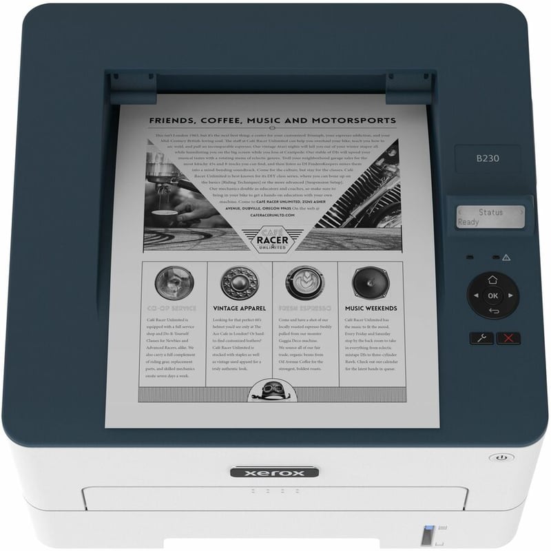 Xerox B230/DNI Desktop Wireless Laser Printer - Monochrome