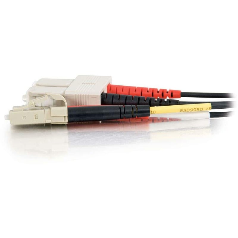 C2G-2m LC-SC 62.5/125 OM1 Duplex Multimode PVC Fiber Optic Cable - Black - Thumbnail 4