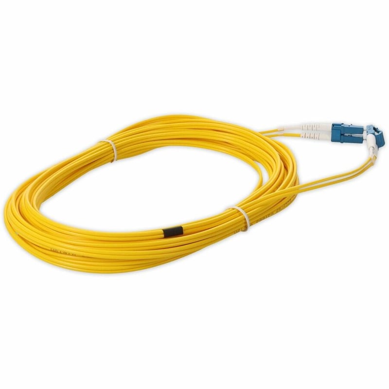 AddOn 6m LC to LC Yellow OS2 Duplex OFNR (Riser-Rated) Fiber Patch Cable - Thumbnail 5