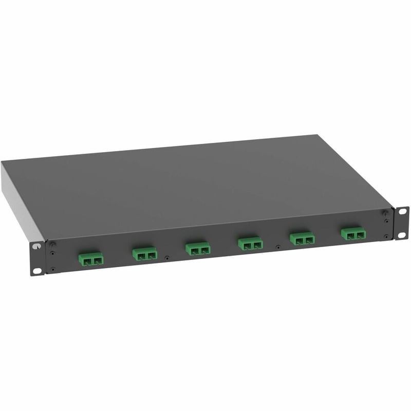 Panduit Fiber Drawer, 6 SC Duplex Adapters, APC Green - Thumbnail 2