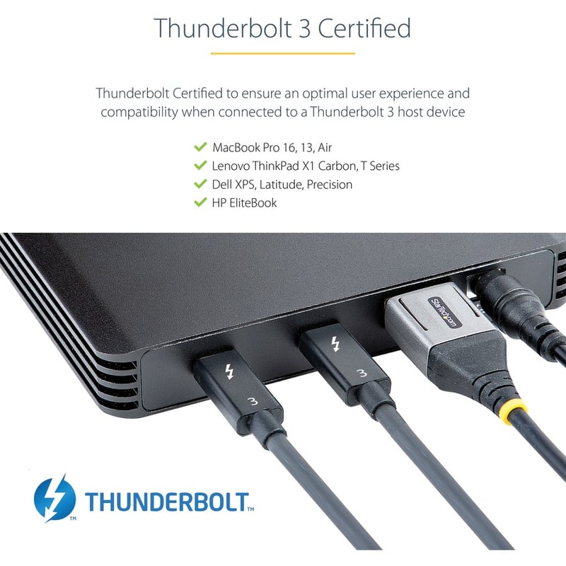 StarTech.com 4 Bay Thunderbolt 3 NVMe Enclosure, For M.2 NVMe SSD Drives, 1x DisplayPort Video and 2x TB3 Downstream Ports, 40Gbps - Thumbnail 2