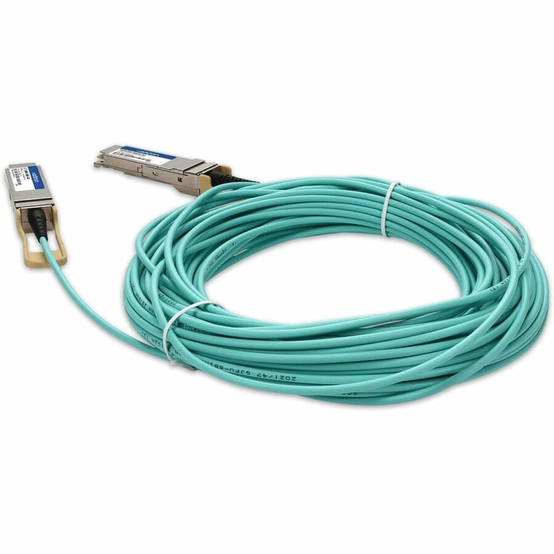 AddOn Mellanox® MFS1S00-H040V Compatible TAA 200GBase-AOC QSFP56 DSP Active Optical Cable (850nm, MMF, 40m) - Thumbnail 3