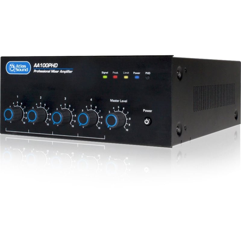 AtlasIED AA100PHD Amplifier - 100 W RMS - 4 Channel - Black - Thumbnail 1