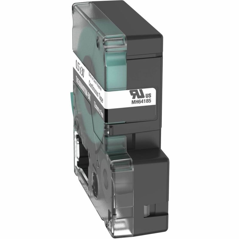 Panduit PXE T050X000YKM-BK MP Printer Cont. Tape, Safety & ID, Polyest, Blk/Clr, 0.5" W - Thumbnail 3