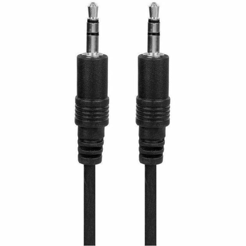 STEREO PLUG/PLUG M/M CABLE - BLACK 12FT - Thumbnail 2