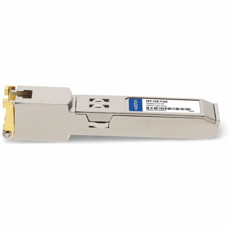 AddOn Juniper Networks SFP-1GE-T Compatible TAA Compliant 10/100/1000Base-TX SFP Transceiver (Copper, 100m, RJ-45) - Thumbnail 2