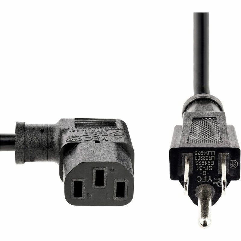 StarTech.com 6ft (1.8m) Computer Power Cord, NEMA 5-15P to Right Angle C13, 10A 125V, 18AWG, Replacement AC Power Cord, Monitor Power Cable - Thumbnail 3