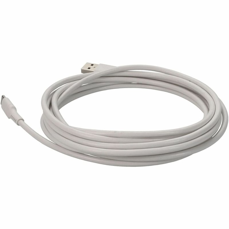 10ft (3m) USB-C Male to USB-A 2.0 Male Sync and Charge Cable White - Thumbnail 3