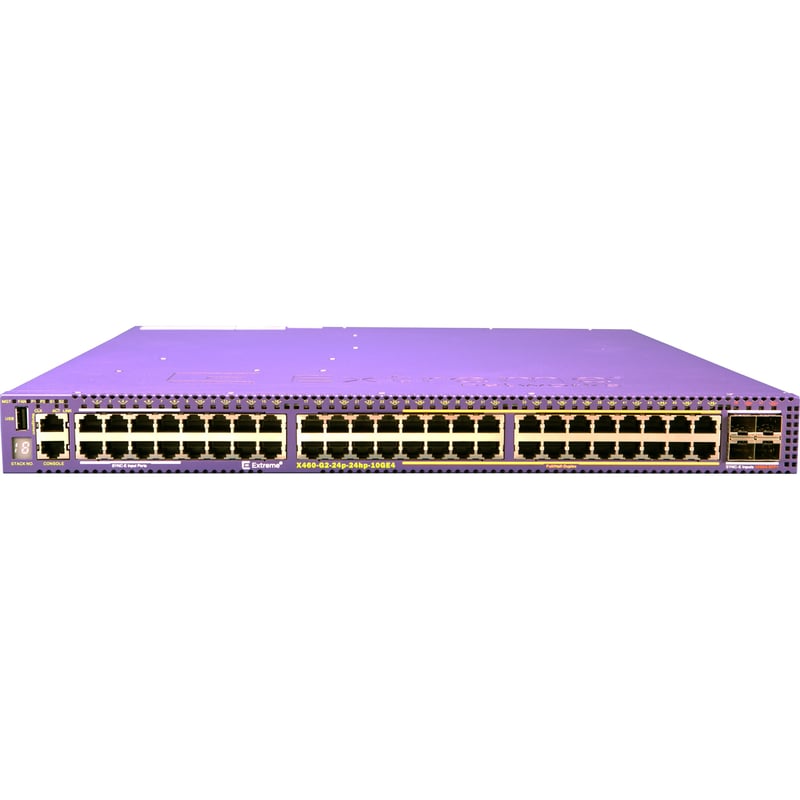 X460-G2 24 10/100/1000BASE-T FULL DUPLEX POE+ 24 10/100/1000BASE-T FULL/HALF DUP - Thumbnail 1
