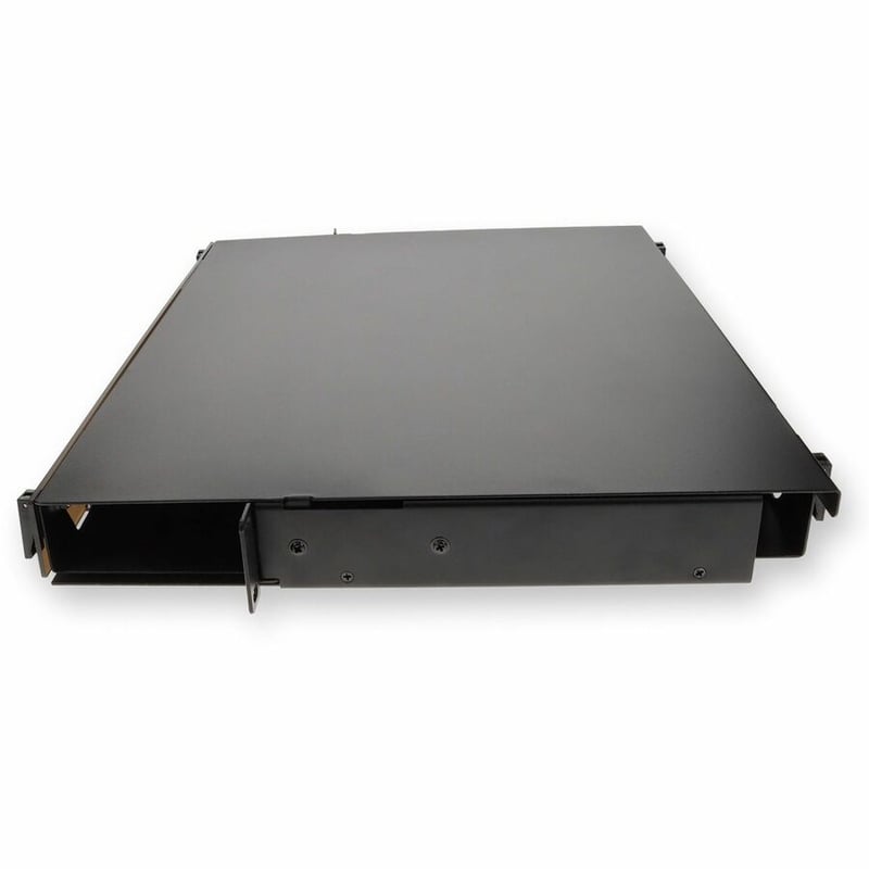 AddOn 19-inch Slide-Out Patch Panel 1U Chassis with 4 Open Cassette Bays - Thumbnail 2