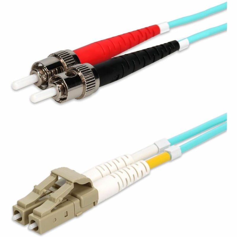 AddOn 61m ST to LC Aqua OM4 Duplex OFNR (Riser-Rated) Fiber Patch Cable - Thumbnail 2