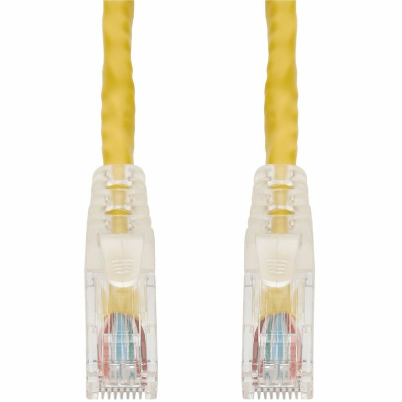 AddOn 14ft Yellow CAT 6 PVC Ethernet Cable Snagless Easy Clear Boot TAA RJ-45 M/M - Thumbnail 1