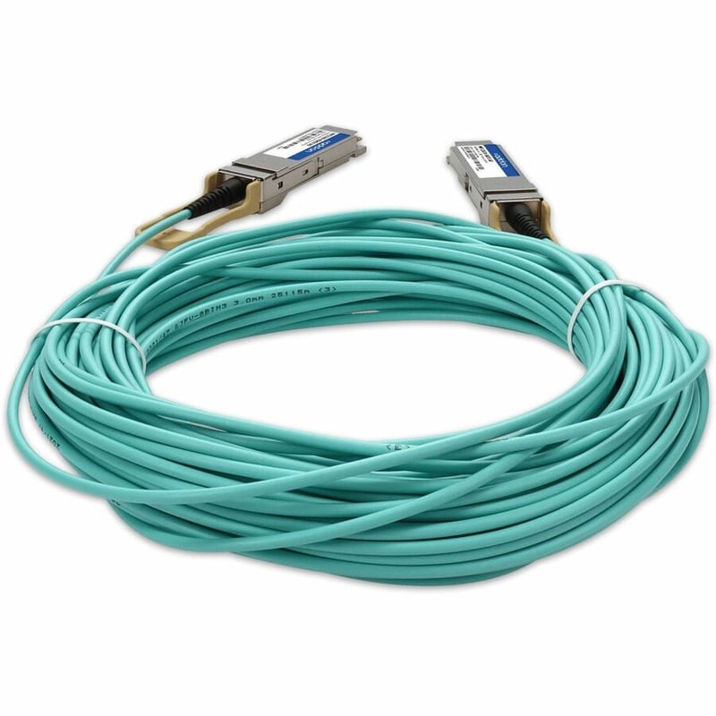 AddOn Mellanox® MFS1S00-H040V Compatible TAA 200GBase-AOC QSFP56 DSP Active Optical Cable (850nm, MMF, 40m) - Thumbnail 4