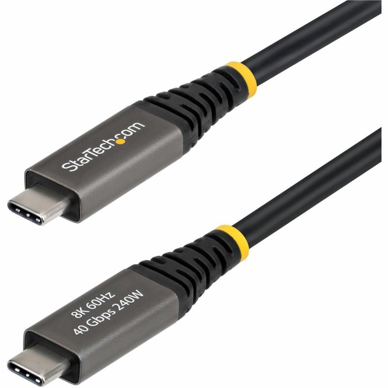 6FT ACTIVE USB4 CABLE BLACK USB-C CABLE/8K60/DP2.1/240W/40GBPS - Thumbnail 1
