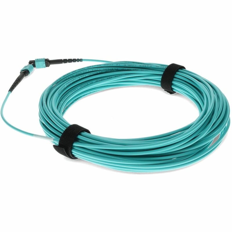 AddOn 40m MPO/UPC to MPO/UPC Aqua OM4 OFNP (Plenum-Rated) 12-Strand Fiber Patch Cable - Thumbnail 3