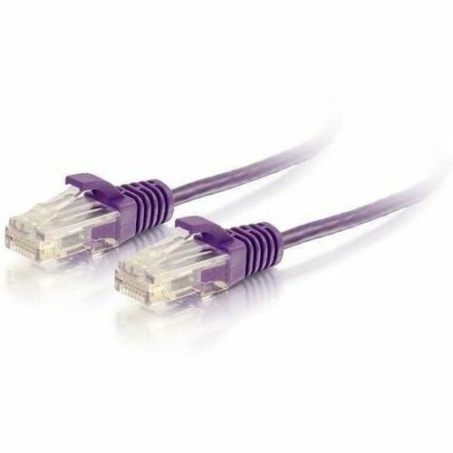 Quiktron Q-Series 28 AWG CAT6 Patch Cable, Purple, 15 FT