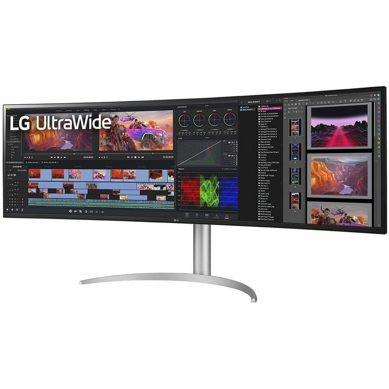 LG 49BQ95C-W 49" Class Dual Quad HD (DQHD) Curved Screen LCD Monitor - 32:9 - Thumbnail 1