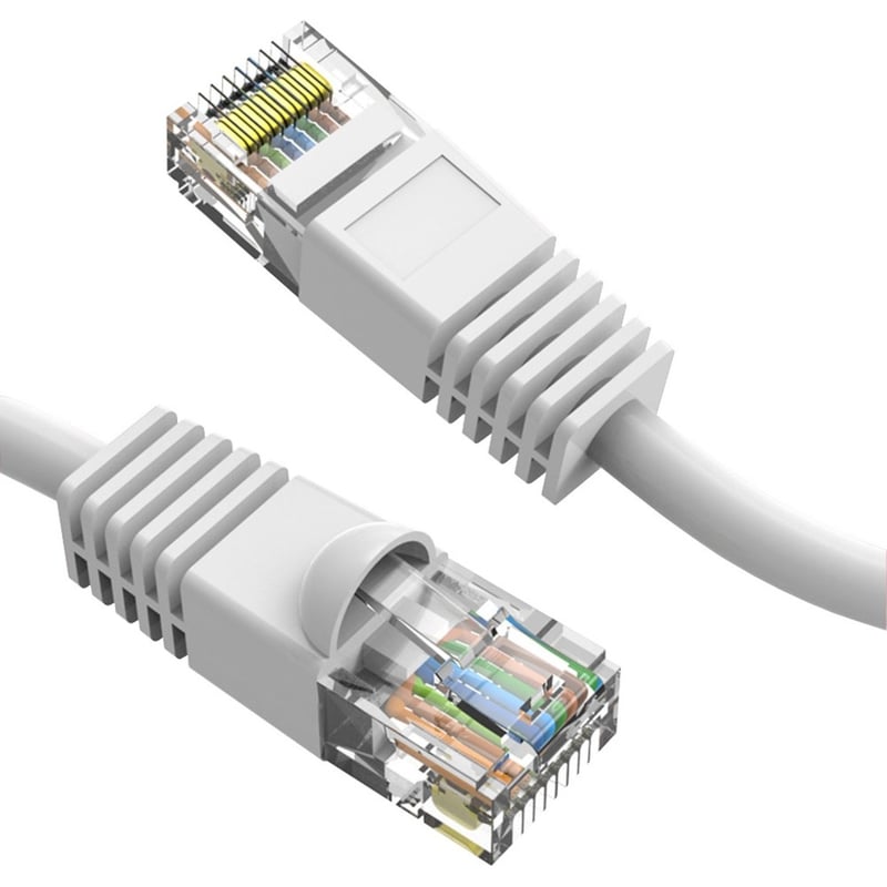 Axiom 3FT CAT6 550mhz Patch Cable Molded Boot (White) - Thumbnail 1