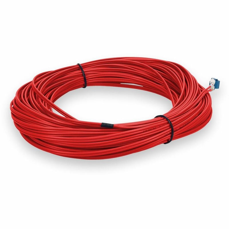 AddOn 15m LC to LC Red OS2 Duplex OFNR (Riser-Rated) SMF Fiber Patch Cable - Thumbnail 5