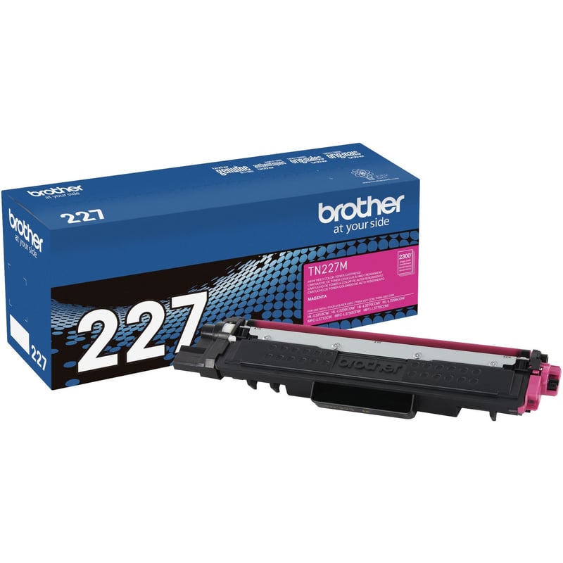 Brother Genuine TN-227M High Yield Magenta Toner Cartridge - Thumbnail 1