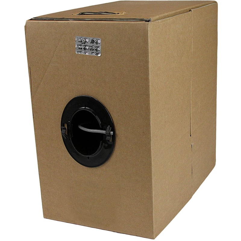 StarTech.com 1000 ft Roll of Gray Plenum CMP Cat5e Solid UTP Bulk Cable - Thumbnail 1