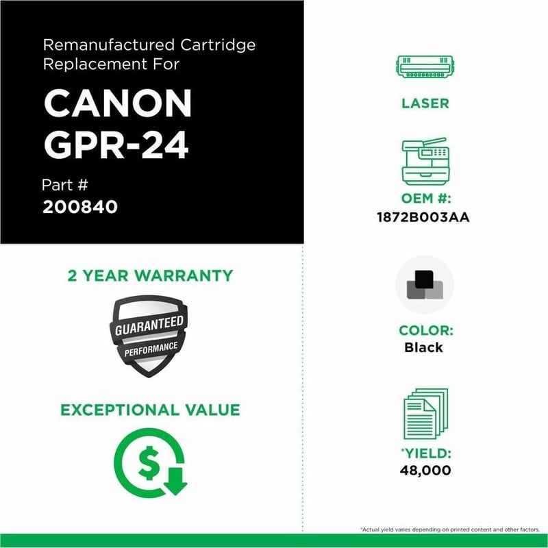 Clover Imaging Remanufactured Toner Cartridge for Canon GPR-24 (1872B003AA) - Thumbnail 2