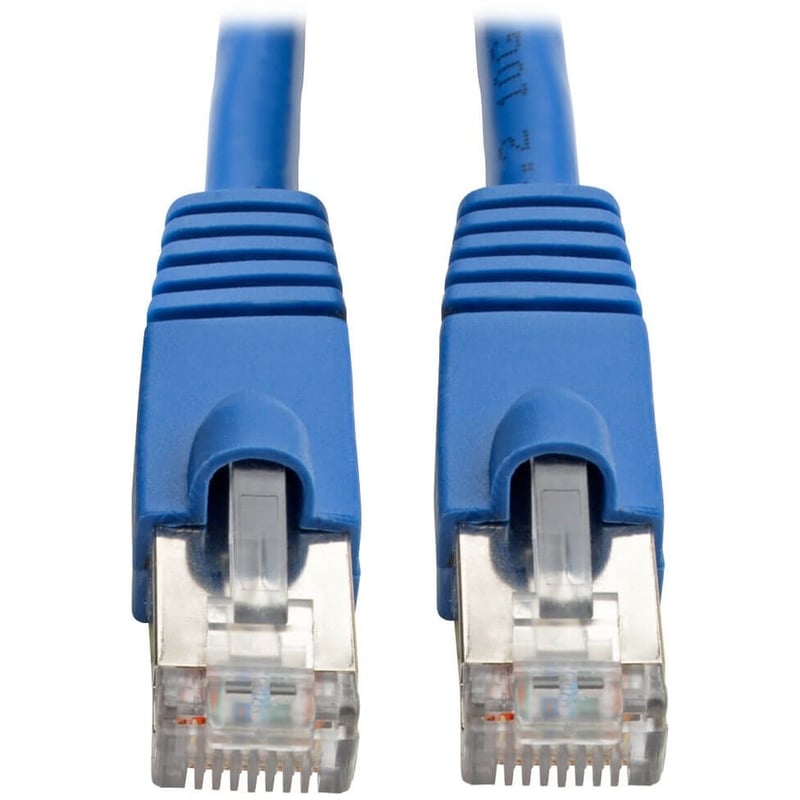 Eaton Tripp Lite Series Cat6a 10G Snagless Shielded STP Ethernet Cable (RJ45 M/M), PoE, Blue, 3 ft. (0.91 m) - Thumbnail 1